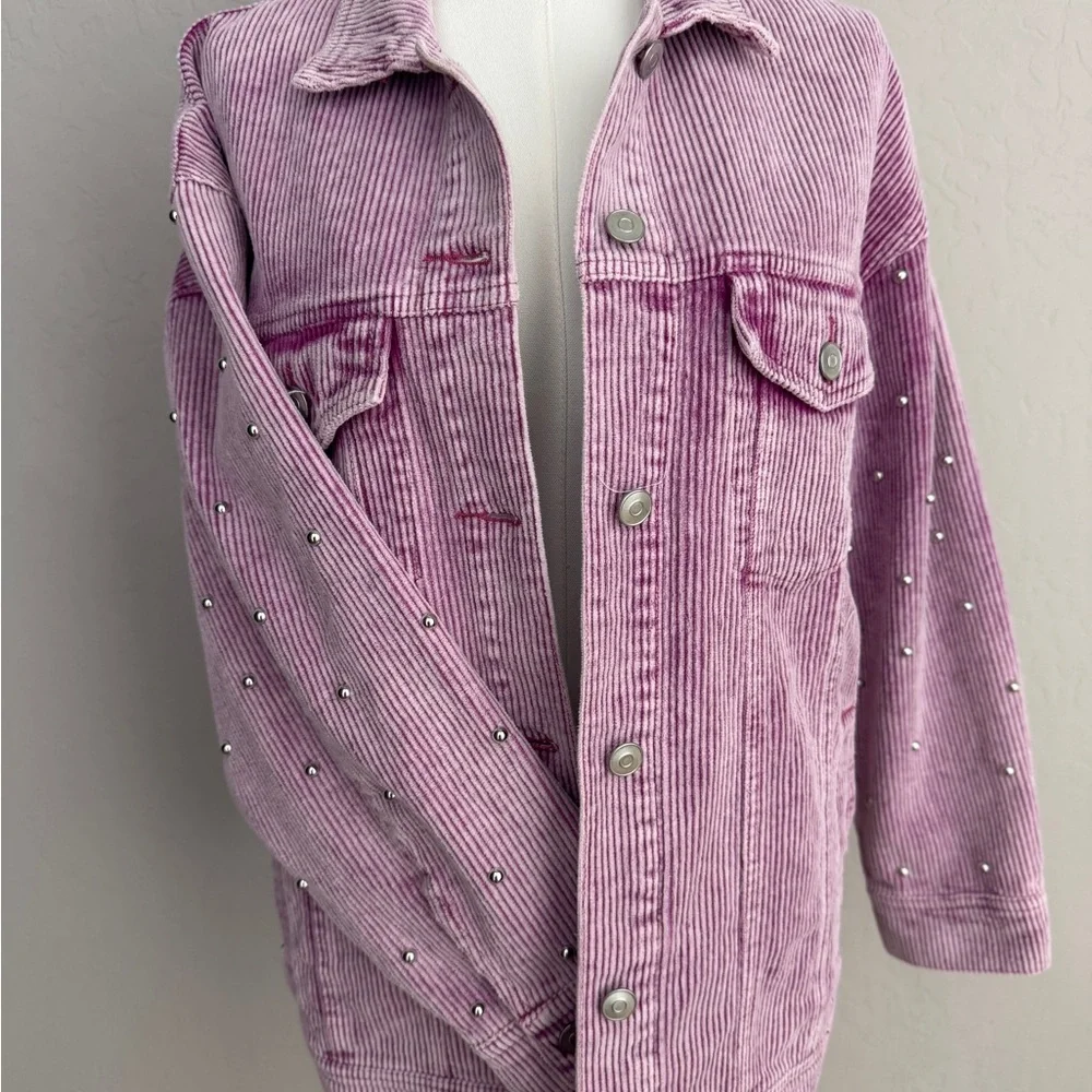 Peach Love California Lavender Corduroy Jacket - Picture 2 of 2